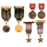 Group of 3 Miniatures Silver Star, American Legion with Clasp “Past Vice-Commander”, Medal of