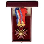 FRANCO-BRITISH ASSOCIATION Commander’s Cross. Neck Badge, 55 mm, gilt Bronze, both sides enameled,