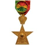 ORDER OF THE STAR OF ETHIOPIA Officer`s Cross, 4th Class, instituted in 1884. Breast Badge, 72x55