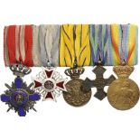 Group of Orders (2) and Medals (3) Star of Romania Order, Knight’s Cross (5th Class), Military in