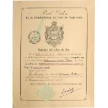 ORDER OF THE CONSTELLATION OF THE SOUTH Commander’s Cross Awarding Documents (2), 322x260 mm,