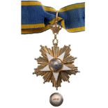 ORDER OF THE NILE Commander’s Cross. Neck Badge, 63 mm, Silver, maker’s mark “Lattes”, one side