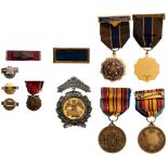 Small Group of an Army Veteran NewYork National Guard Medal, American Legion Medal with bar "Past