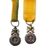 Military Medal, 3rd Republic Type; 4th or 5th Republic Type (2), instituted in 1852 Breast Badges,