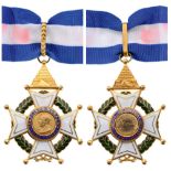 ORDER OF FRANCISCO MORAZZAN Commander’s Cross, 4th Class, instituted in 1941. Neck Badge, gilt