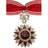 ORDER OF NISHAN EL IFTIKHAR Commander’s Cross, 2nd Type. Neck Badge, silver, superimposed central