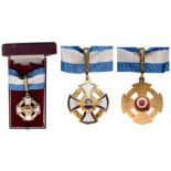 ORDER OF AERONAUTICAL MERIT Commander's Cross, 3rd Class, instituted in 1946. Neck Badge, 45 mm,