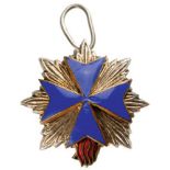 ORDER OF ST. BRIDGET OF SWEDEN Star Miniature. Breast Star, 18 mm, Silver, superimposed part gilt