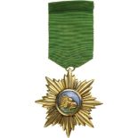 ORDER OF ARTS AND SCIENCES Breast Badge, 56 mm, gilt Bronze, with rays gilt, centre medallion with