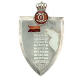 REGIMENTAL BADGE "9TH ROSIORI QUEEN ELENA" Breast Badge, silver, hallmarked "SILBER, 900", maker`s