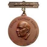 ENRIQUE CABRE ORDER Breast Badge, 40 mm, Bronze, original suspension device. I