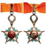 ORDER OF THE OUISSAM ALAOUITE Commander's Cross, 3 rd Class, instituted in 1913. Neck Badge, 86x59