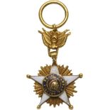 Star for the War of the Pacific, 1879-1880, Miniature, instituted in 1880 Breast Badge, 12 mm, Gold,