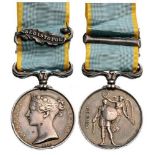 Crimea Medal, instituted in 1854 Breast Badge, Silver, 36 mm, original suspension device and