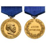 Atjeh Campaign Medal, 1873-1874 Breast Badge, 36 mm, gilt Bronze, obverse with bust of Wilhelm III
