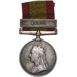 Afghanistan Medal, instituted in 1881 Breast Badge, 36 mm, Silver, named on the rim to “1151. Pte B.