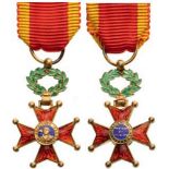 ORDER OF SAINT GREGORY Knight's Cross Miniature, 5th Class, instituted in 1831. Breast Badge,