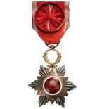ORDER OF OUISSAM HAFIDIEN Officer's Cross, instituted in 1910. Breast Badge, 65x49 mm, Silver