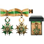NATIONAL ORDER Commander's Cross, 3rd Class, instituted in 1961. Neck Badge, 86x59 mm, gilt