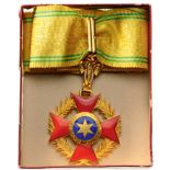 NATIONAL ORDER Commander’s Cross. Neck Badge, gilt bronze, 45 mm, enameled, maker’s mark "A.B&