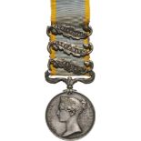 Crimea Campaign Medal, instituted in 1854 Breast Badge, 36 mm, Silver, named on the rim to “F.