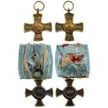 Lot of 2 Decorations 1813-14 Campaign Cross, Austrian War Cross 1866, instituted in 1814 and 1866.