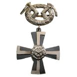 ORDER OF THE LIBERTY CROSS Military Cross, 4th Class, no date, instituted in 1918. Breast Badge,