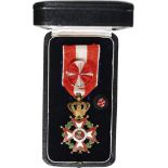 ORDER OF SAINT CHARLES Officer's Cross, 4th Class, instituted in 1858. Breast Badge, 64x40 mm,