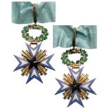 ORDER OF THE BLACK STAR Commander’s Cross, 3rd Class, instituted in 1889. Neck Badge, 57 mm, gilt