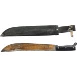 Lot of 2 Macheta 20th Century Macheta with steel blade, hard plastic handle caught with 3 butons,