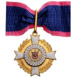 ORDER OF FRIENDSHIP AMONG PEOPLE Commander’s Cross. Neck Badge, gilt Bronze, 43 mm, enameled,