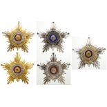 RSR - ORDER OF THE STAR OF ROMANIA, 1947-1965 Set 1-5 Classes, 3rd Model (1965-1989). 1st and 2nd