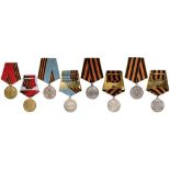 Lot of 4 Medals Far East Expedition of the Naval Squadron under Admiral Rozhestvensky 1904-1905