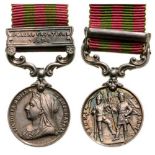 INDIA GENERAL SERVICE MEDAL, instituted in 1896 Miniature. Breast Badge, 17 mm, Silver, original