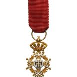 MILITARY ORDER OF CHRIST Officer's Cross Miniature, 4th Class, instituted in 1789. Breast Badge,