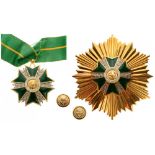 NATIONAL ORDER OF THE REVOLUTION Grand Officer's Set, 2nd Class. Neck Badge, Silver and gilt silver,