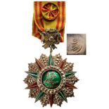 ORDER OF NICHAN AL IFTIKHAR  Officer's Cross, 4th Class, Ali Bey (1882 - 1902). Breast Badge,