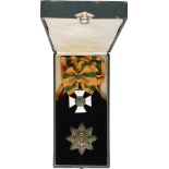 ORDER OF THE OAK CROWN Grand Cross Set, 1st Class, instituted in 1841. Sash Badge, 57 mm, gilt