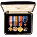 Group of 4 Miniatures 1914 Star, War Medal 1914-20, Victory Medal, Egyptian Order of the Nile, 4th