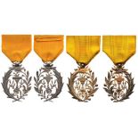 Lot of 2 ORDER OF MUNISERAPHON Officer's Cross and Knight's Cross, 4th and 5th Class, instituted