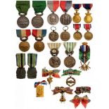 Lot of 14 Medals of various Mutual Help Societies, different models Breast Badges or LapelHole