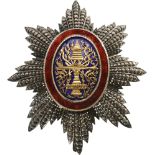ROYAL ORDER OF CAMBODIA Grand Cross Star, instituted in 1864. Breast Star, 88x80 mm, Silver with