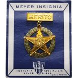 Gold Military Merit Medal, instituted in 1955 Breast Badge, 39 mm, GOLD, maker’s mark “N.S.MEYER,