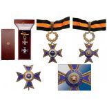 ORDER OF MERIT Grand Officer's Set, instituted in 1927. Neck Badge, 50 mm, gilt Silver,