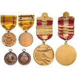 Lot of 3 Decorations AMERICAN DEFENSE MEDAL, BOULDER RIFLE AND PISTOL CLUB (3 Clasps 600 Yd. Slow