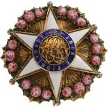ORDER OF THE ROSE Dignitary Breast Star, 3rd Class, instituted in 1829. Breast Star, 52 mm, gilt