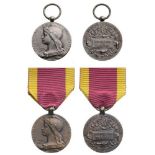 Lot of 2 Medals of Honor for Labor Silver and Bronze Medals of Honor for Labour, Madagascar et