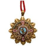 ORDER OF RIGHTS AND CULTURE Commander's Cross. Neck Badge, 72 mm, gilt Metal, superimposed gilt
