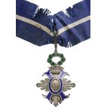 ORDER OF CIVIL MERIT Commander's Cross, 2nd Type, 1942­1975. Neck Badge, 70x50 mm, Silver, multipart