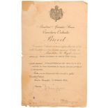 ORDER OF THE WHITE EAGLE Authorization of Wear from the Romanian Chancellery of Orders for a